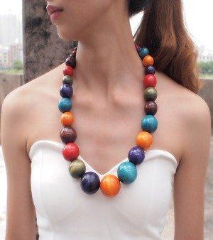 Wooden Beaded Necklace
