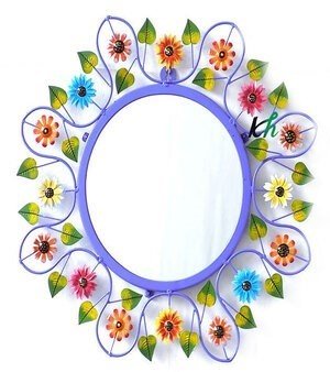 HAND PAINTED WALL MIRROR