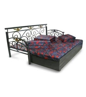 Color Coated M R Steel Sofa Cum Bed