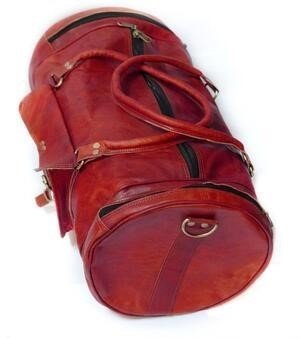 Leather Brown Duffle Bag