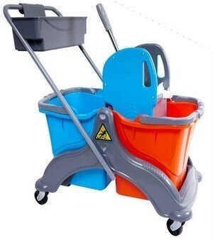 Double Bucket Wringer Trolley With Caddy