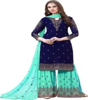 Embroidered Sharara Suit