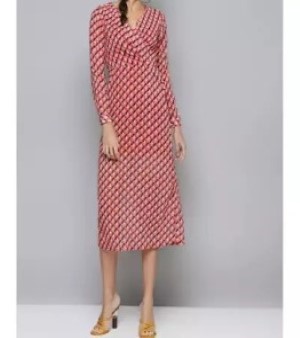 Orange Wrap Dress