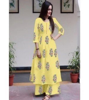 Rayon Anarkali Palazzo Kurti