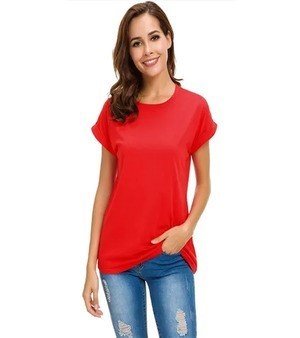 Women Plain T Shirt