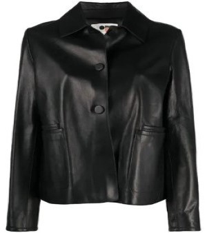 Ladies Black Full Sleeves Leather Jacket