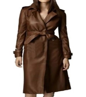 Ladies Brown Full Leather Jacket