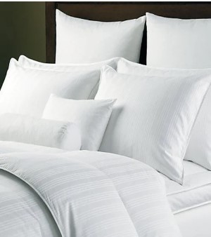 Cotton Plain Bed White Pillows