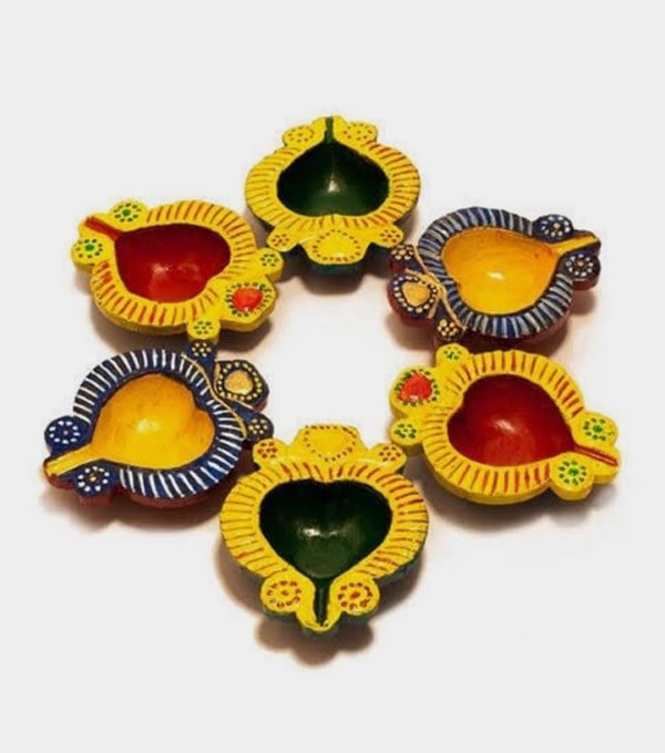 Soil Printed Designer Diya