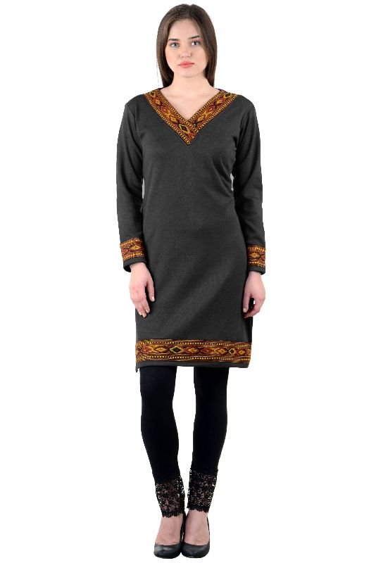 Grey Ladies Woolen Kurti