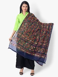 Ladies Embroidered Flower Pattern Dupatta