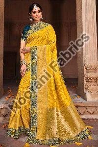 Haldi Ceremony Banarasi Silk Saree
