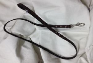Buff Harness Dark Brown Leather Dog Lead