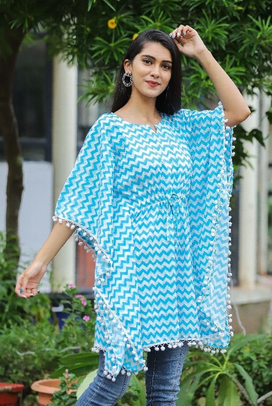 Sky Blue Kaftan Top