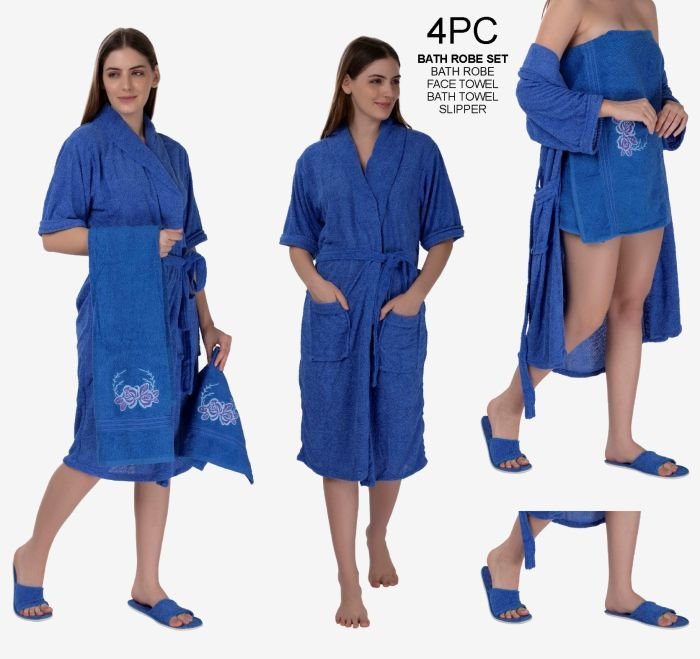 4 Pcs Bathrobe Set