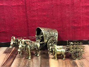 Brass Bullock Cart Showpiece