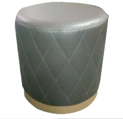 Leather Seat Puff Stool