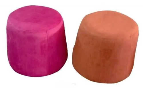 Velvet Seat Puff Stool