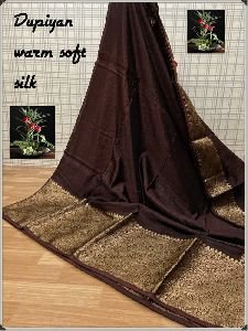 Banarasi Dupion Dyeable Warm Soft Silk Saree