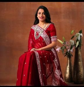 Semi georgette Banarasi saree