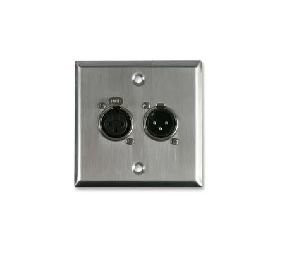 XLR 2 Hole Wall Plate