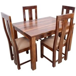 4 Seater Wooden Dining Table Set