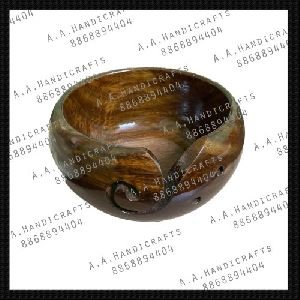 Sheesham Wood Yarn Bowl