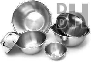 6 Piece Shiny Steel Bowl Set
