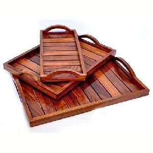 Rectangle Polished Wooden Tray