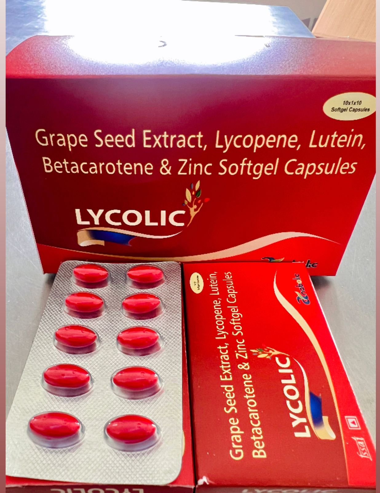 grape seed extract,lycopene,lutein,betacarotene & zinc softgel capsules