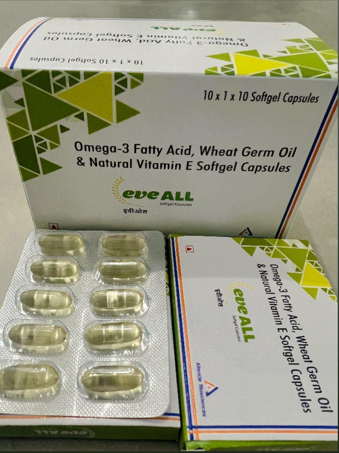 Omega-3 Fatty Acid, Wheat Germ Oil & Natural Vitamin E Softgel Capsules