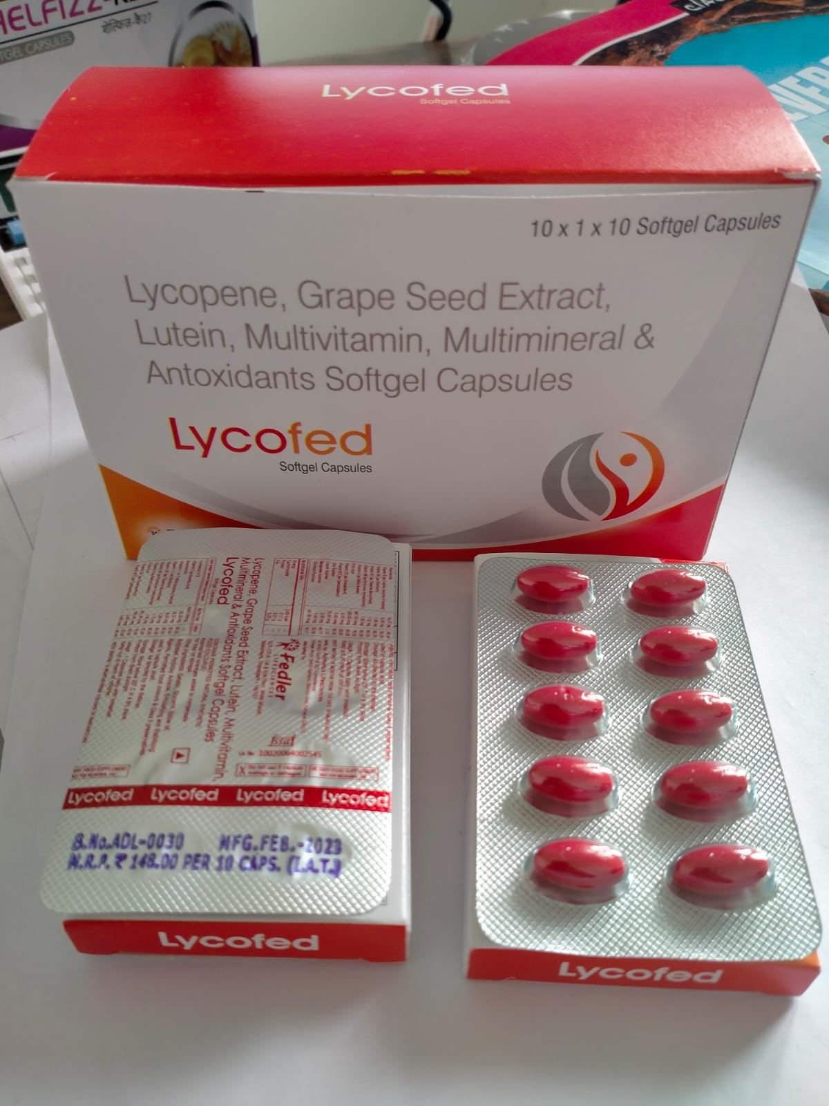 Lycopene, Grape Seed Extract, Lutein, Multivitamin, Multimineral & Antoxidants Softgel Capsules