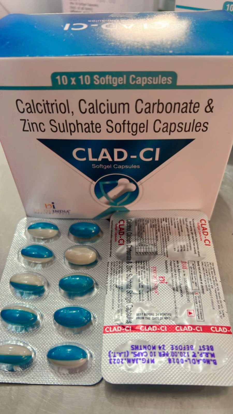 Calcitriol, Calcium Carbonate & Zinc Sulphate Softgel Capsules