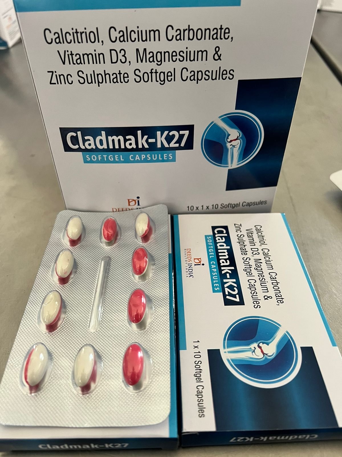 Calcitriol, Calcium Carbonate, Vitamin D3, Magnesium & Zinc Sulphate Softgel Capsules