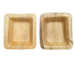 4 Square Areca Leaf Bowl