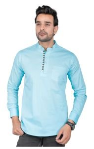 100% Cotton Mens Zipper Style Kurta