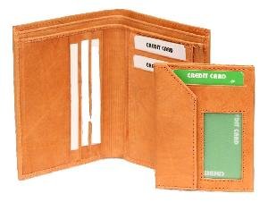 Brown leather wallets purse