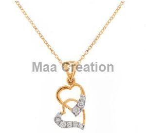 14K Gold and 0.15ct Diamond Pendant