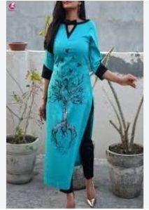 Hand Painted Cotton Kurtis