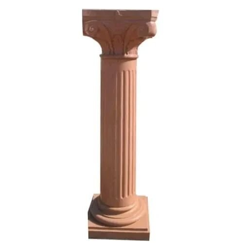 Round Sand Stone Pillar, Usage : for decoration