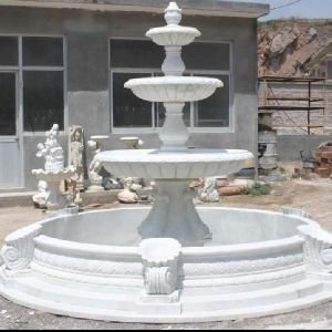 Marble Fountain, Size : 6 ft, Color : White
