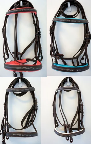 Black,Brown And Tan English Leather Bridle