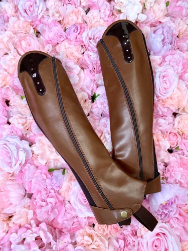 Brown Horse Riding Leather Chaps