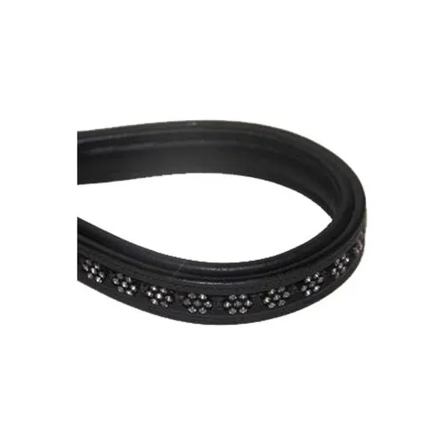 Black Leather Horse Bridle Browband