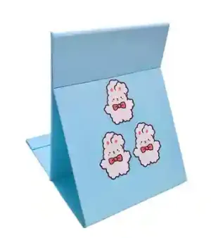 Cartoon Folding Mirror Desktop Can Stand Up Makeup Mirror
