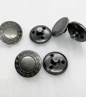 Basic Design Flat Face Circle Sun Flower Logo/relief Brass Sewing Button