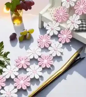 No Fade Petal Flower Embroidery Lace