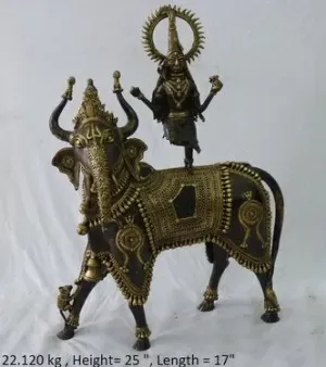 Dhokra Brass Shiv Nandi