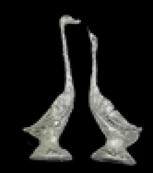 Silver Crane Pair Showpiece