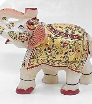 Marble Elephant Statue